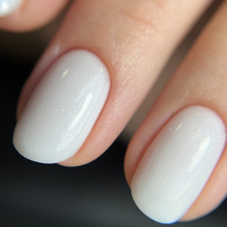 NAILSOFTHEDAY Bottle Gel Shimmer 01 - biały żel ze srebrną drobinką do wzmocnienia i naprawy, 10 ml