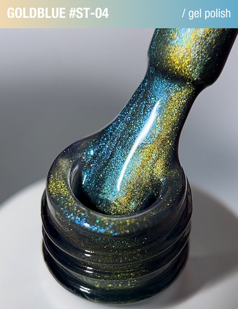  ADORE Lakier hybrydowy Satin Cat's Eye ST-04 - goldblue, 12 ml