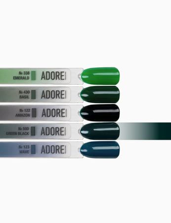 Adore Lakier Hybrydowy 500 Green Black, 12 ml