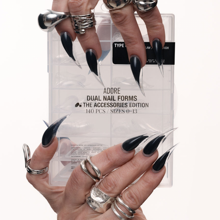 ADORE Formy górne do przedłużania paznokci DUAL NAIL FORMS - Typ 08 cat's claw mini, 140 szt