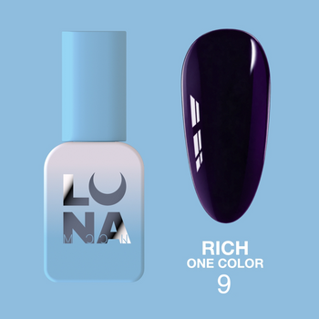 LUNAmoon Gel polish Rich One Color nr.9, 8 ml - lakier hybrydowy