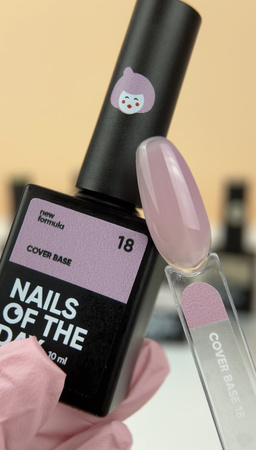 NAILSOFTHEDAY Cover base NEW Formula 18 - różowa baza hybrydowa, 10 ml