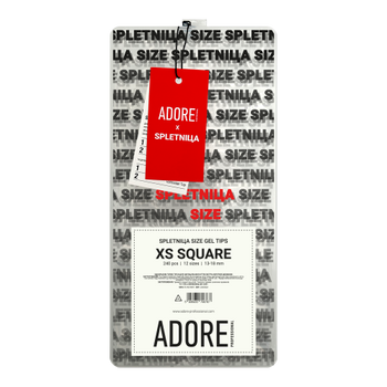 ADORE Formy żelowe do przedłużania paznokci SQUARE XS,  240 szt.